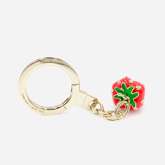 ‼️SOLD‼️ Kate Spade Creme De La Creme Strawberry Keychain - Picture 5 of 8